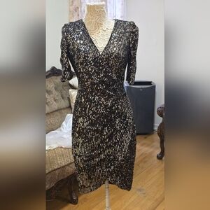Elegant Sequin Black Dress